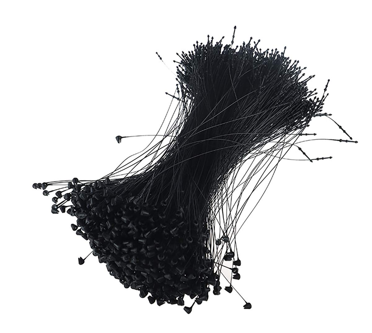 Fodattm 1000PCS Security Loop Plastic Paper Price Tagging Fastener Snap Lock for Hang Tags Price Tags or Clothing Tag (Black, Length: 3 Inch)