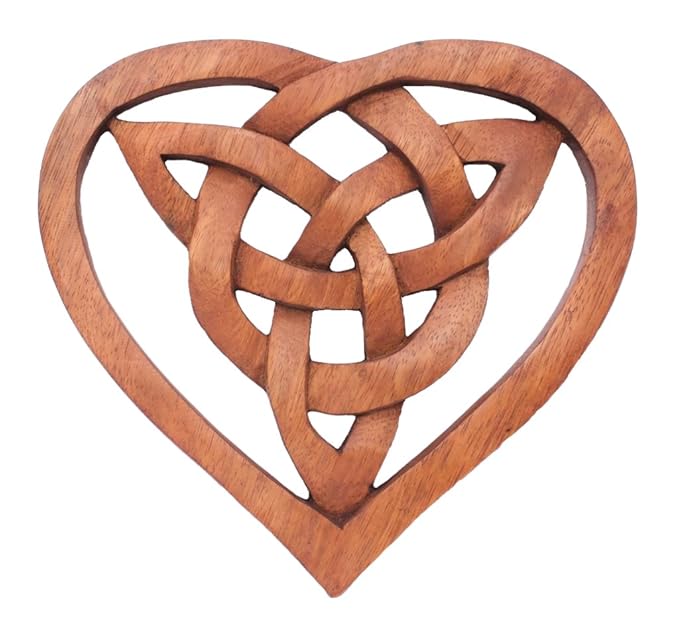 Erlebnis Mittelalter - Wikinger Germanen keltisch Holzbilder Wand Deko Handgemacht LARP Holz - Keltisches Herz
