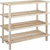 Holz Schuhregal 2 Böden 70x30x26cm: Amazon.de: Küche & Haushalt