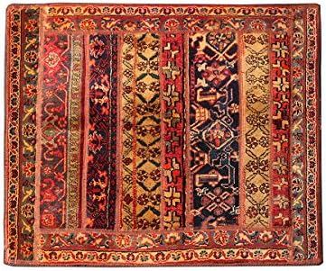 3'1" x 3'7" Hand Knotted Wool Tribal Vintage Classic Antique Traditional Indoor Distressed Patchwork Area Rug, Code: 18012309