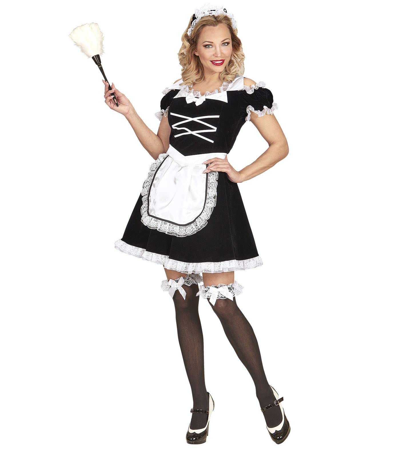 Widmann DELUXE FRENCH MAID MEDIUM FOR FANCY DRESS COSTUME
