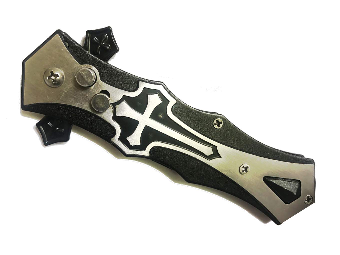 RAN-SHA Navaja Plegable Supervivencia Caza Profesional, Cuchillo Plegable con Hoja de Enchapado de Titanio, Adecuado para Senderismo Montañismo Aventura Actividades al Aire Libre