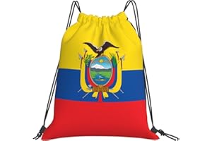 WXCJWD Flag of Ecuador Drawstring Bags Gym Bag Drawstring backpack suitable for gym travel picnics and storage