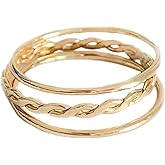 Braid Stack Fitted Toe Rings Gold Filled or Sterling Silver - Three Stackable Rings - Wear on Toe, Finger, Thumb or Knuckle