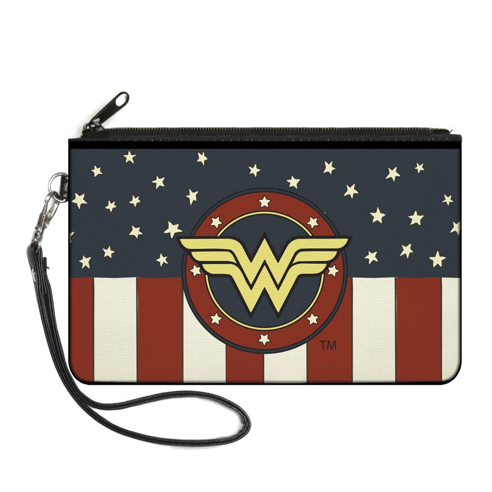Buckle-Down Women's Zip Wallet Wonder Woman Large, Multicolor, 8" x 5"