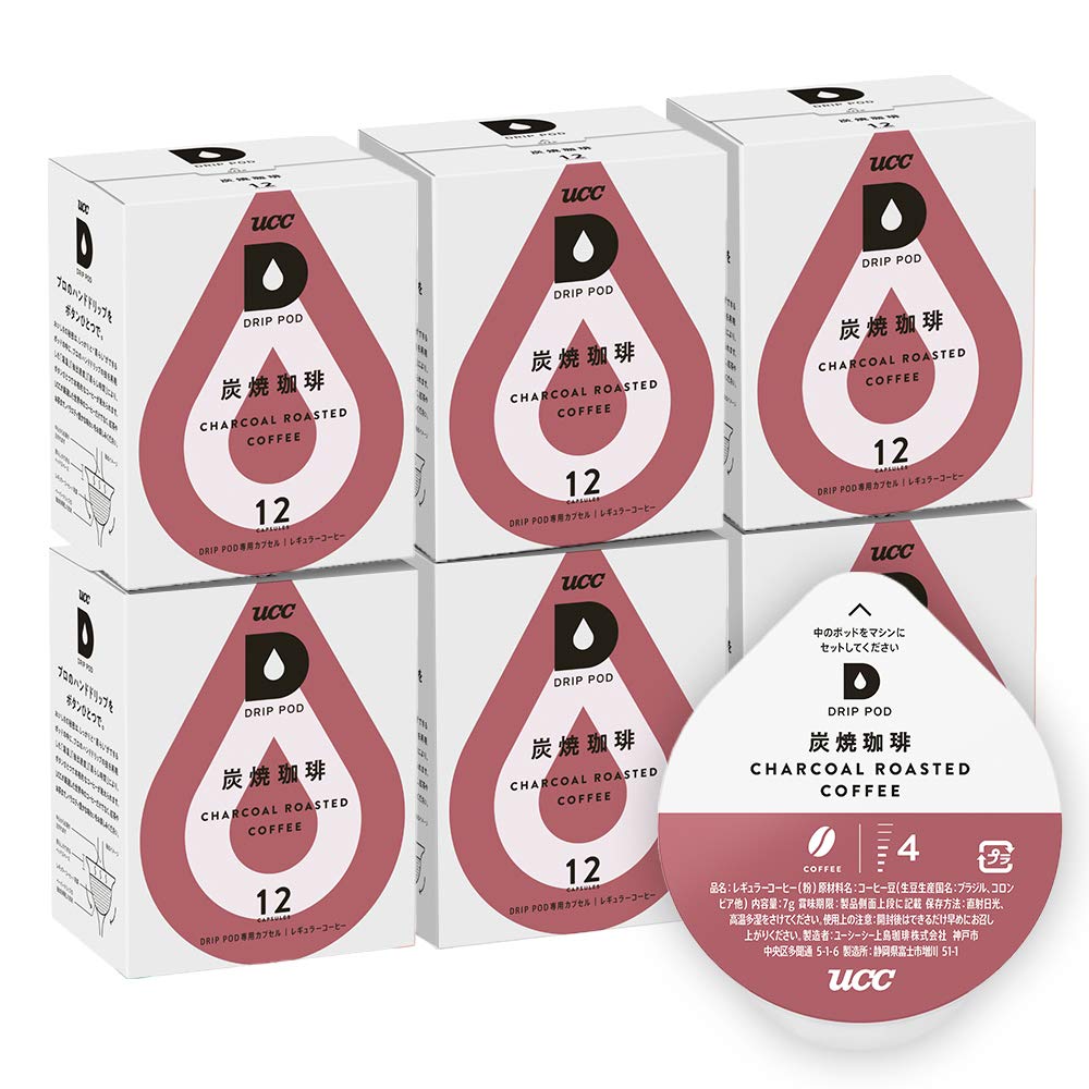 UCC ドリップポッド 専用カプセル 炭焼珈琲 12杯分 × 6箱 ポッド・カプセル商品画像