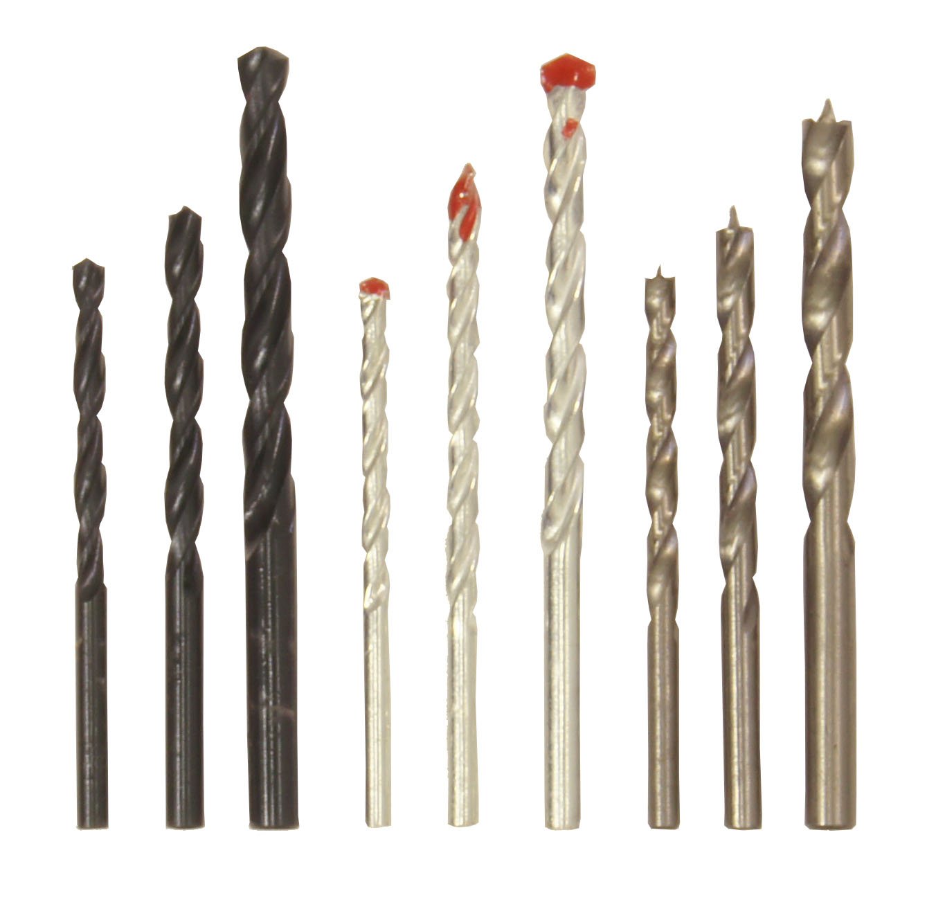 Combination Drill bit Set 5-8mm 9-Piece in Plastic Box