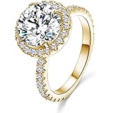 JIANGYUE Classic CZ Bridal Sets Band Ring for Women, Faux Cubic Zirconia Wedding Ring Set Womens