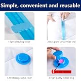 AMZJIMTOP Vacuum Storage Bags 6 Pack 100x80cm Extra Large Reusable view 5