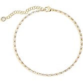 MEVECCO Anklet for Women Gold Chain 14K Gold Plated Dainty Boho Beach Summer Simple Foot Jewelry Ankle Bracelet