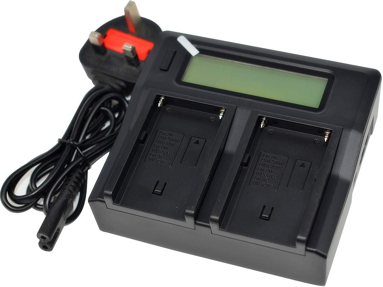 Quick LCD-Display Mains Battery Charger for Sony NP-F Series; NP-F990 NP-F980 NP-F970 NP-F960 NP-F950 NP-F770 NP-F750 NP-F550 NP-F330 NP-FM500H NP-QM91D NP-QM71D Camera; Broadcast Vedio LED Light