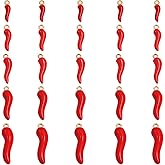 Apoukmty 25pcs Chili Pepper Charms for Jewelry Making, 5 Styles Enamel Italian Horn Pendants, Small Red Hot Pepper Dangle Beads, DIY Craft Supplies for Earrings Necklace Bracelet Accessories