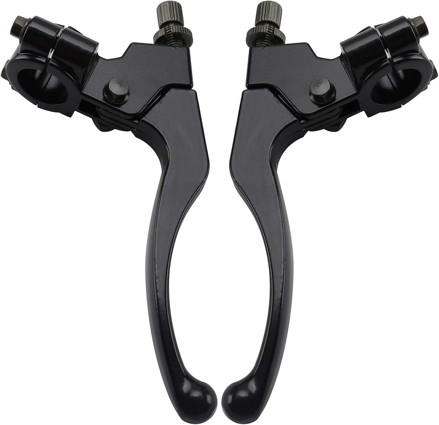 MOFANS 2Pcs 7/8" Black Folding Brake Lever and 2Pcs Handlebar Grip Fit for Compatible with ATV: Home Improvement