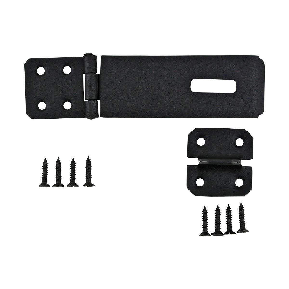 Black Wrought Iron Hasp 5.875 in Medium Hasp and Staples Tools & Home