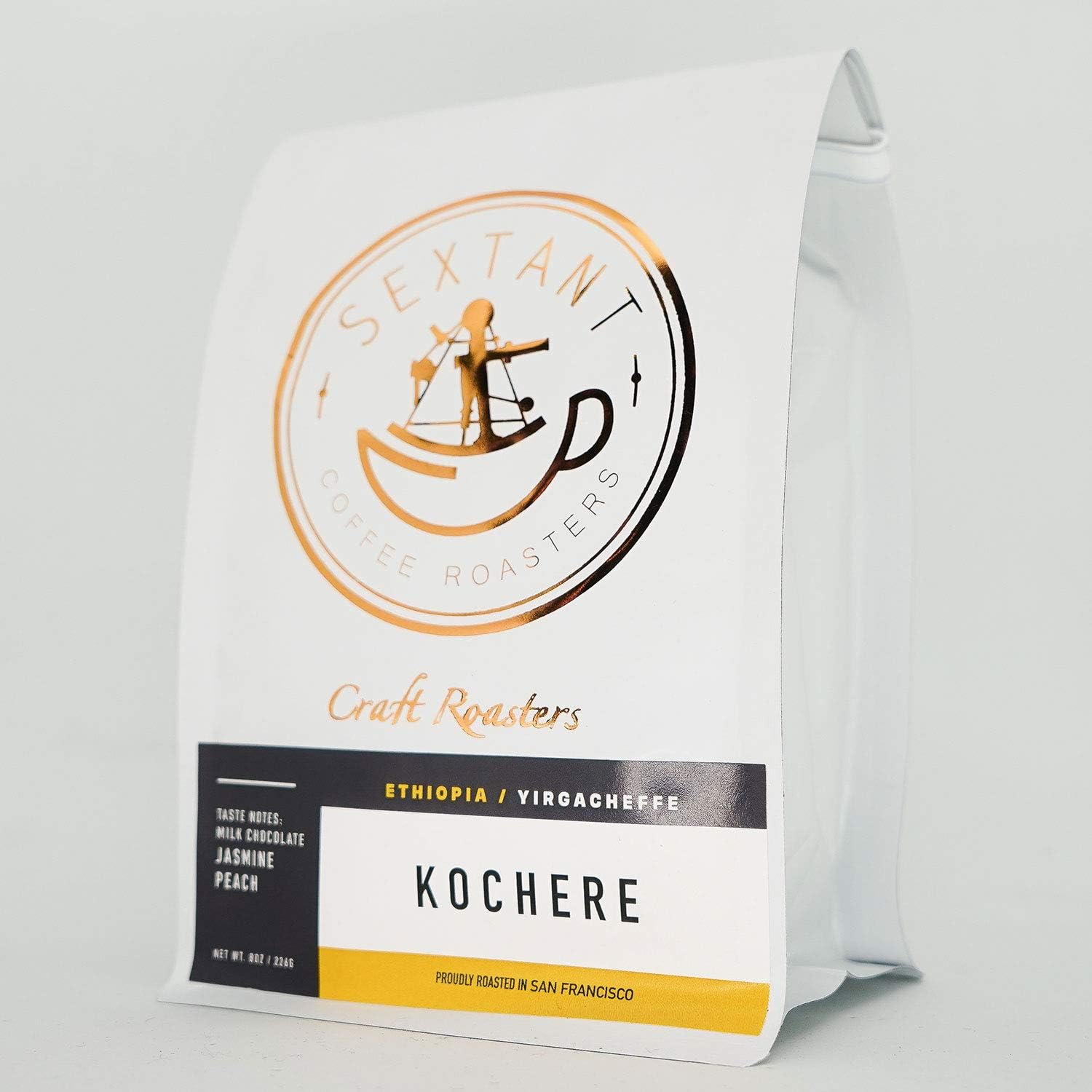 Kochere, Ethiopian Coffee, whole bean, Drip Coffee, Speciality Coffee, Sextant Coffee (8 oz-Bag)