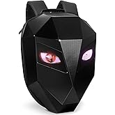 TEMSONE Motorcycle LED Knight Backpack with Full-color screen, Laptop Backpack, DIY programming, Riding Backpack for Store Helmet, Waterproof Luggage Bag for Travelling Camping Cycling