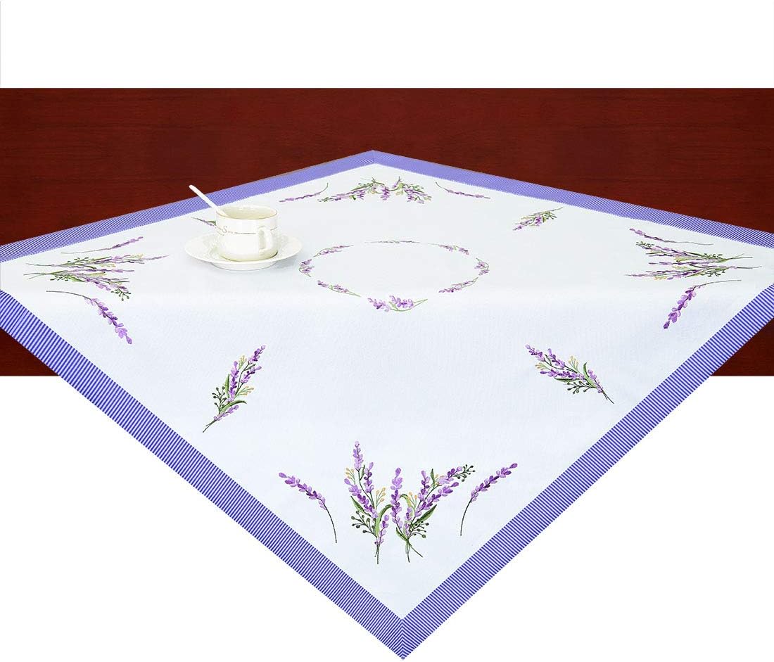 Simhomsen Floral Tablecloth, Small Square Table Toppers