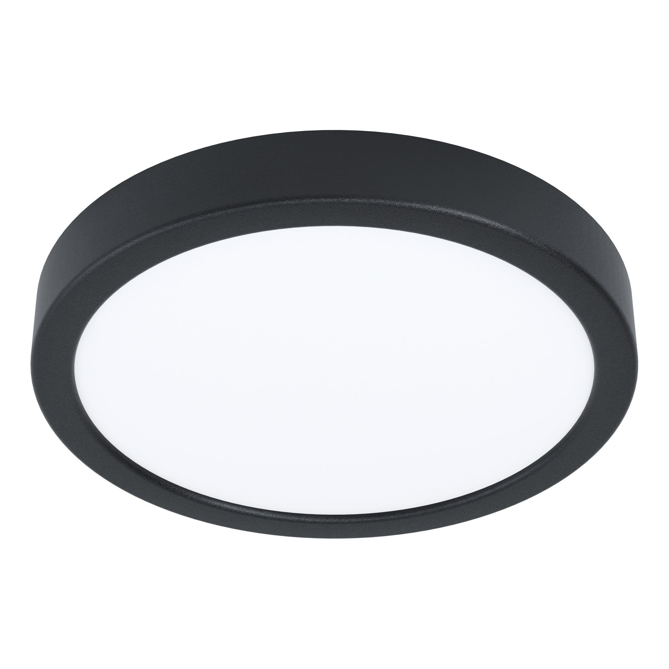 Eglo Connect.z Smart Home LED Bathroom Ceiling Light Fueva 6-Z, ZigBee, app and Alexa Voice Control, Warm White-Cold White, RGB, dimmable Ceiling lamp, Black, IP44, Ø 21 cm