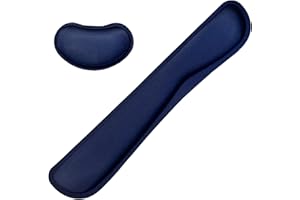 LIZPARE Keyboard Wrist Rest Mouse Wrist Support Set, Memory Foam Wrist Rest Pad for Computer Laptop Keyboard Mouse, Ergonomic Wrist Cushion Support for Typing Pain Relief, Gaming Home Office, Navy Blue