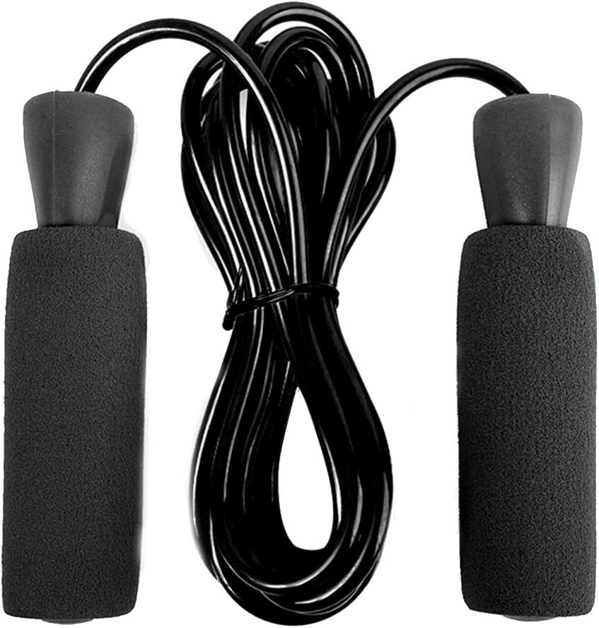 stoertuy Plastic Handle Non-Slip Foam PVC Rubber Jump Rope, Fitness Home PE Supply