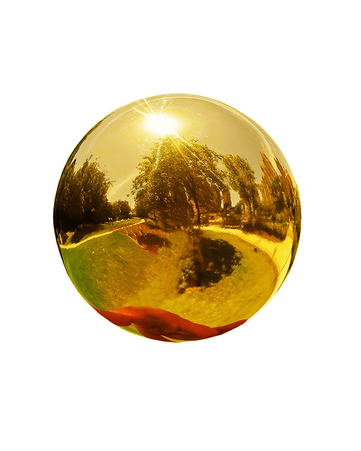 Pangmao 150mm Stainless Gazing Ball Garden Sphere Mirror Decorative Balls Reflective Gazing Globe for Shiny Home Garden Ornament Decorations (Gold)