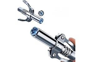 FJXBYWM 2PCS Grease Gun Coupler Grease Gun Lock Coupler, Grease Gun Tips Locking Grease Joint Fittings Compatible with All Grease Guns, Suitable for Automobiles, Ships Industrial Machinery Etc.