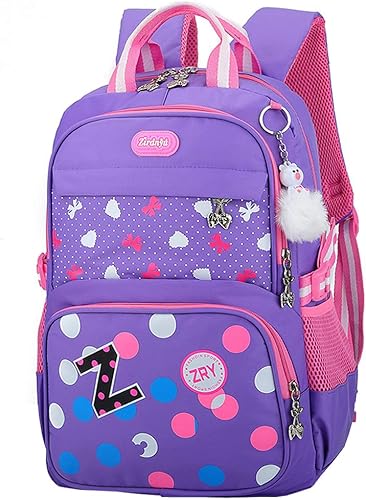 Amazon ランドセル 子供用 小学生 女の子 可愛い 姫様のスタイル 防水 軽量 リュック ザック キッズリュック バックパック 旅行 遠足 アウトドア 脊柱を保護する パープル ワンサイズ リュックサック