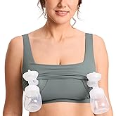 MOMANDA Pumping Bra Longline Square Neck Sleeveless Maternity Workout Tank Tops for Women