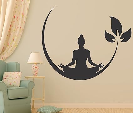 Luke and Lilly Yoga Design Vinyl Wall Sticker (100 * 85cm)