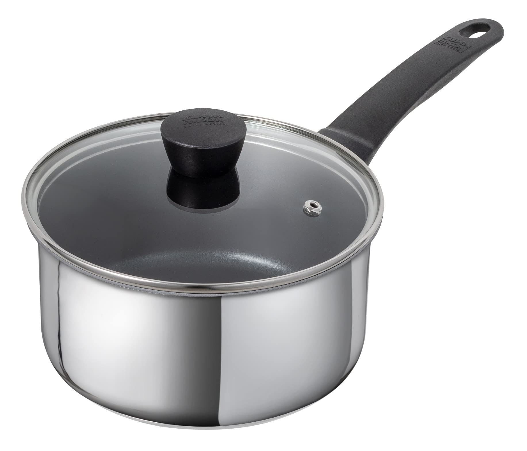 KUHN RIKON Classic Induction Non-Stick Stainless Steel Saucepan, 18 cm/2.3 Litre