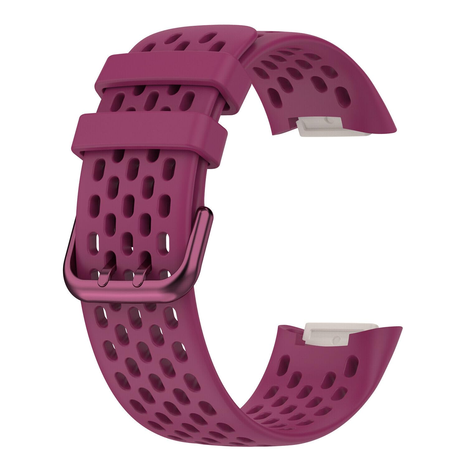 Panda Bobo Compatible with Fitbit Charge 5 Charge 6 strap Replacement Band Mesh Wristband Women Men Small large (Burgundy)