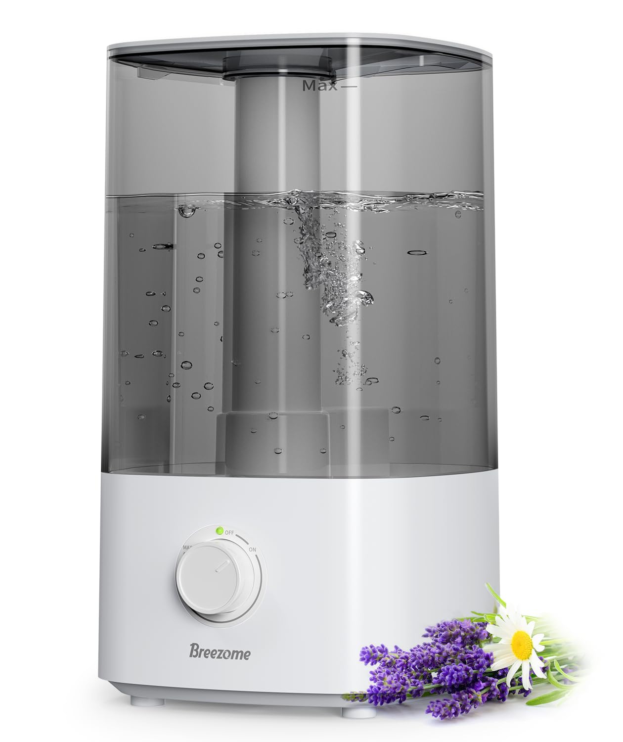 Photo 1 of BREEZOME 4L Humidifiers for Bedroom, Essential Oil Diffuser, Top Fill Cool Mist Ultrasonic Humidifiers for Baby, Plants, Nursery, Humidifier for Large Room Last up to 50 Hours, Quiet Operation