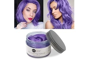 VOLLUCK Purple Hair Coloring Wax Temporary Hair Clay Pomades 4.23 oz,Natural Hair Dye Material Disposable Hair Styling Clay Ash for Cosplay,Halloween,Party