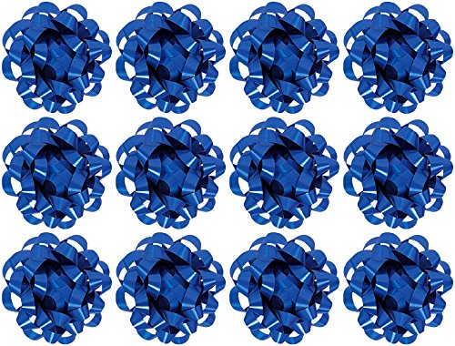 The Gift Wrap Company  Decorative Confetti Gift Bows, Large, Royal, pack of 12