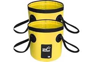 BANCHELLE Collapsible Bucket Water Container Portable Folding Camp Wash Basin for Outdoor Traveling Hiking Fishing Car Washing Gardening Camping 2 PCS