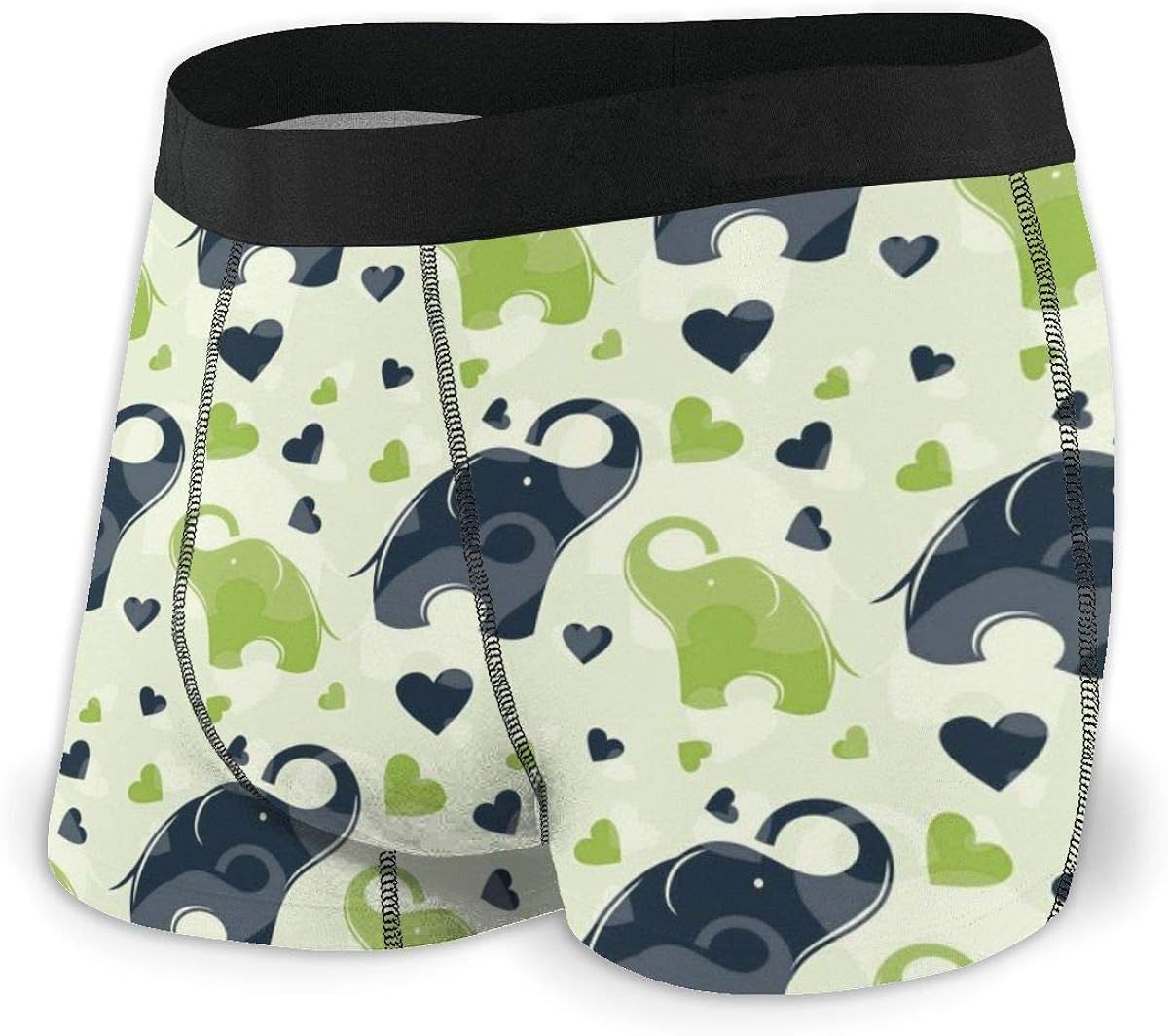 Mens Underwear Cute Seamless Elephant Pattern Boys Boxer