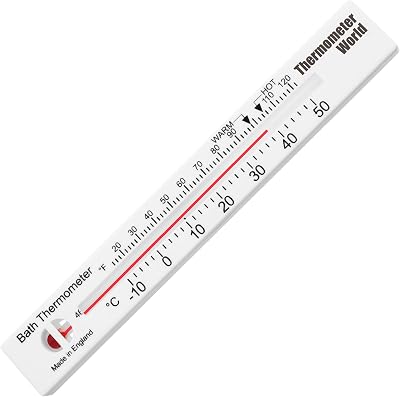 Thermometer World Bath Thermometer - Clear Bath Water Temperature Gauge