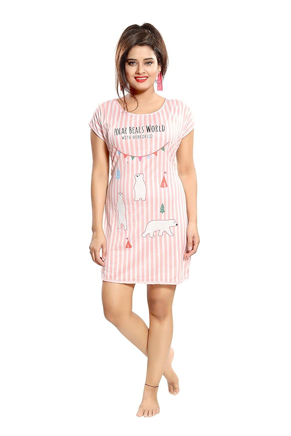 icw women's cotton long top(top02, blue, free size)