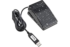 iKKEGOL Upgraded USB Foot Pedal, IP37 Waterproof Hands-Free Control Pedal, One Key Programmable Footswitch Game Mouse Keyboar