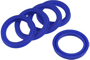 YOKIVE 5 Pcs UN Radial Shaft Seals, Industry PU Oil Seals for Hydraulic Cylinders (Blue, 25-mm ID x 33-mm OD 5-mm Width)