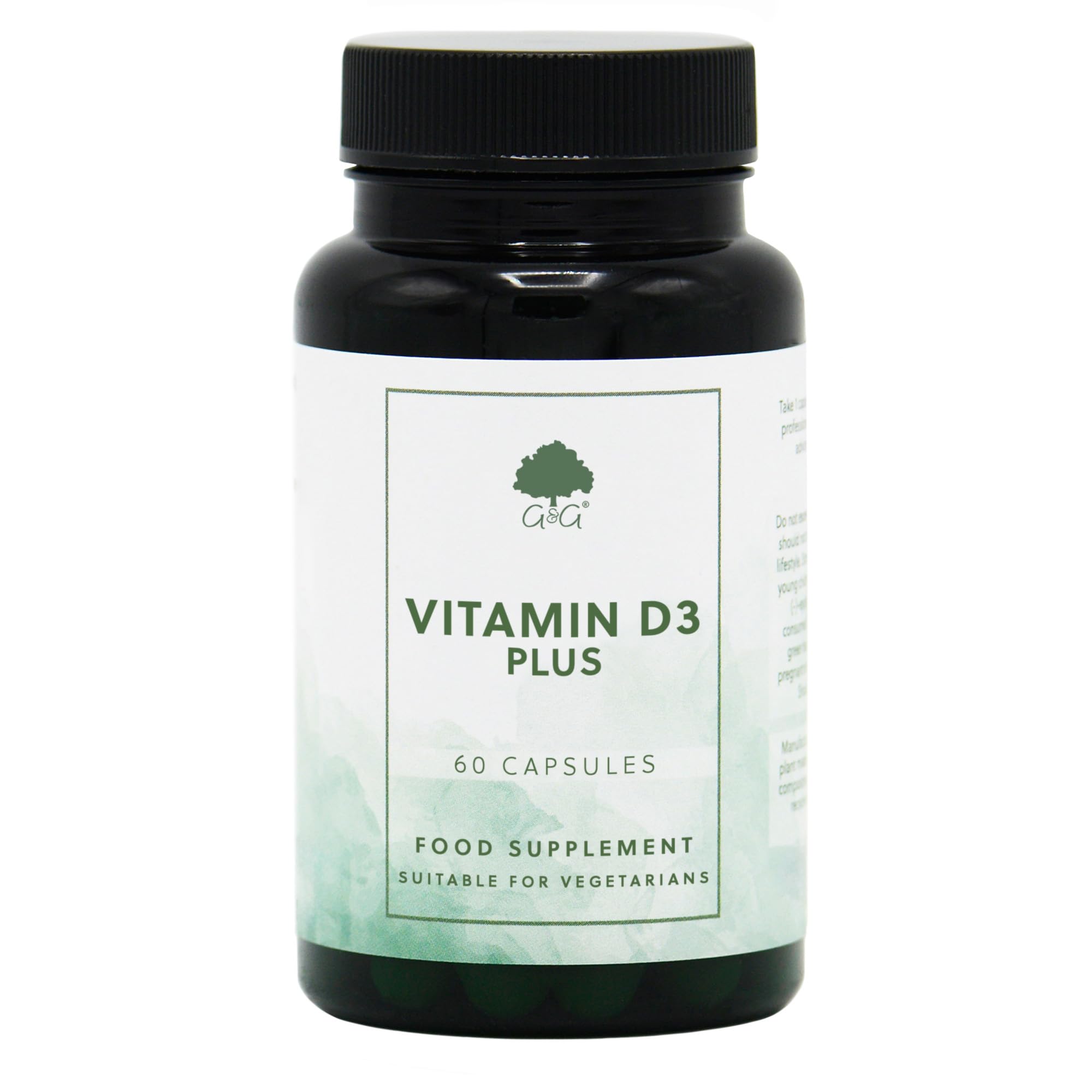 Vitamin D3 Plus - Vitamin D (3000iu), C & K Supplement - 60 Vegetarian Capsules - Non GMO, Made in The UK by G&G Vitamins