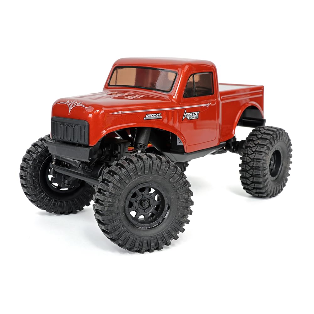 Photo 1 of Redcat Racing Ascent 18 Brushless RC Rock Crawler – 4WD 1/18 RC Crawler with Portal Axles, High Steer Geometry, Waterproof ESC, LiPo Battery, RTR Hobby Grade RC Truck 4x4 - Red