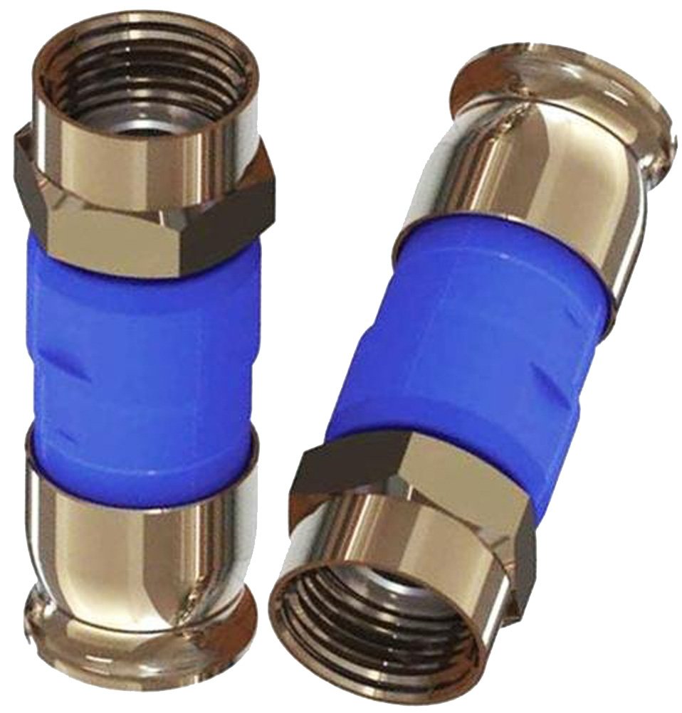 BELDEN Blue RG6 SnapNSeal Compression Connectors (Bag of 50