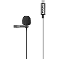 Saramonic Compact Clip-On Omnidirectional Lavalier Microphone Designed for DJI Osmo Action with 6.6' (2m) Cable & USB-C Connector (LavMicro U3-OA), Black, LAVMICROU3-OA