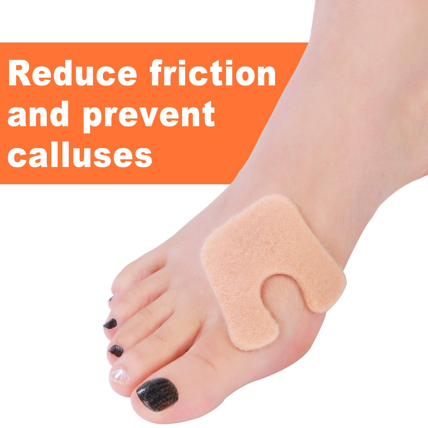 66 Pieces Callus Cushions Set, 24 Pieces U-Shaped Felt Callus Cushions Toe Pads, 42 Pieces Soft Foam Corn Pads Adhesive Callus Cushions for Reducing Foot Pain : Beauty