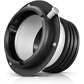 INVINEEX Bowens Mount Adapter Ring Compatible with Profoto Lights | All-metal adapter converts Profoto studio lights to Bowens modifiers for softboxes, reflectors, beauty dishes, and snoots.