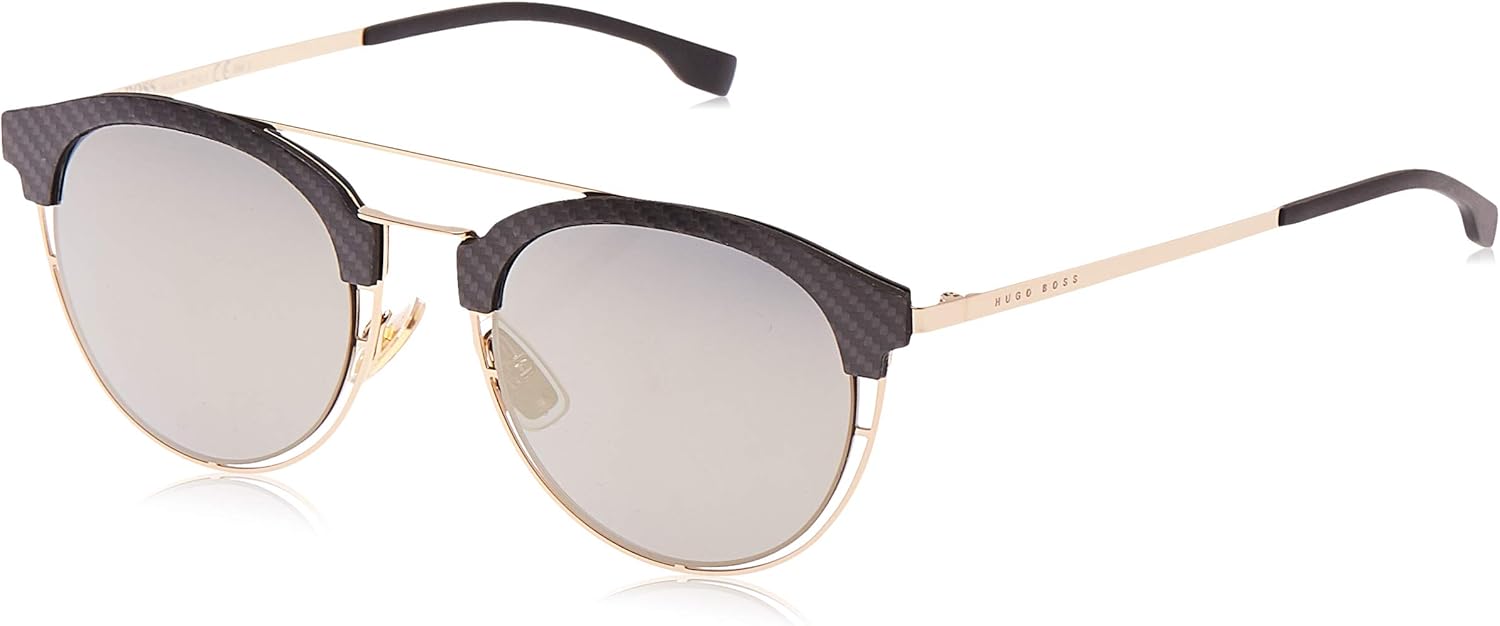BOSS by Hugo Boss Men's 0784/S Round Sunglasses, Gold/Gray