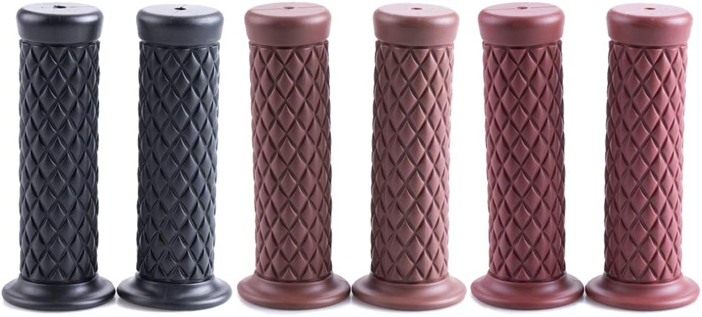 MRELC Motorcycle anti-slip rubber strip handle 7/8" 22mm 24mm motorcycle comfort Hand Handlebar Grip Thruster Grip for Harley Honda Triumph Yamaha Kawasaki CG125 CB400 (End Thruster Grip) red: Automotive