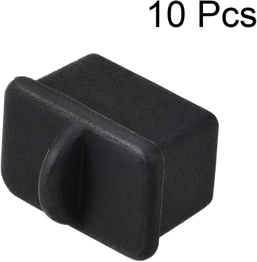sourcing map 10pcs SFP-A Silicone Protectors Port Anti Dust Cap Cover Black - Image 4