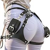 BAQOEYII Punk Leather Thigh Straps,Punk Leather Thigh Harness,Body Harness Belt for Gothic Nightclub Dress, Party Garter Belts for Women and Girls